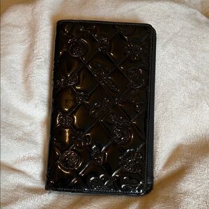 Chanel Lucky Charms Black Patent Embossed Bifold Wallet